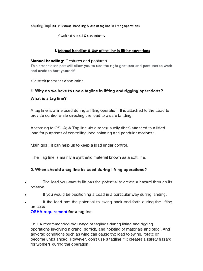 Manual Handling | PDF