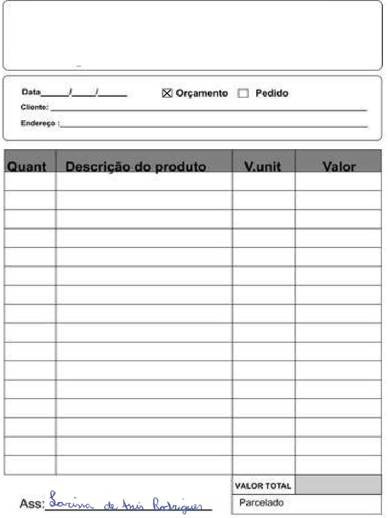 Modelo Orçamento | PDF