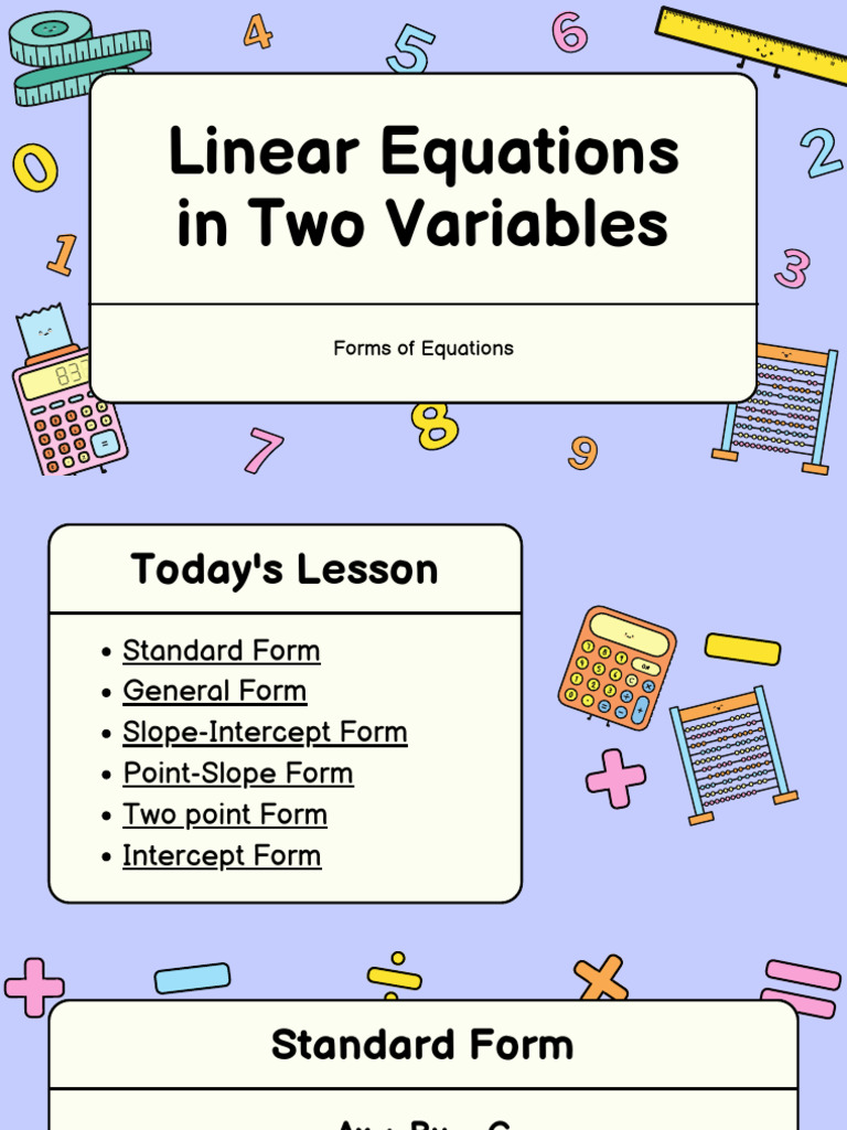 Forms of Equations | PDF