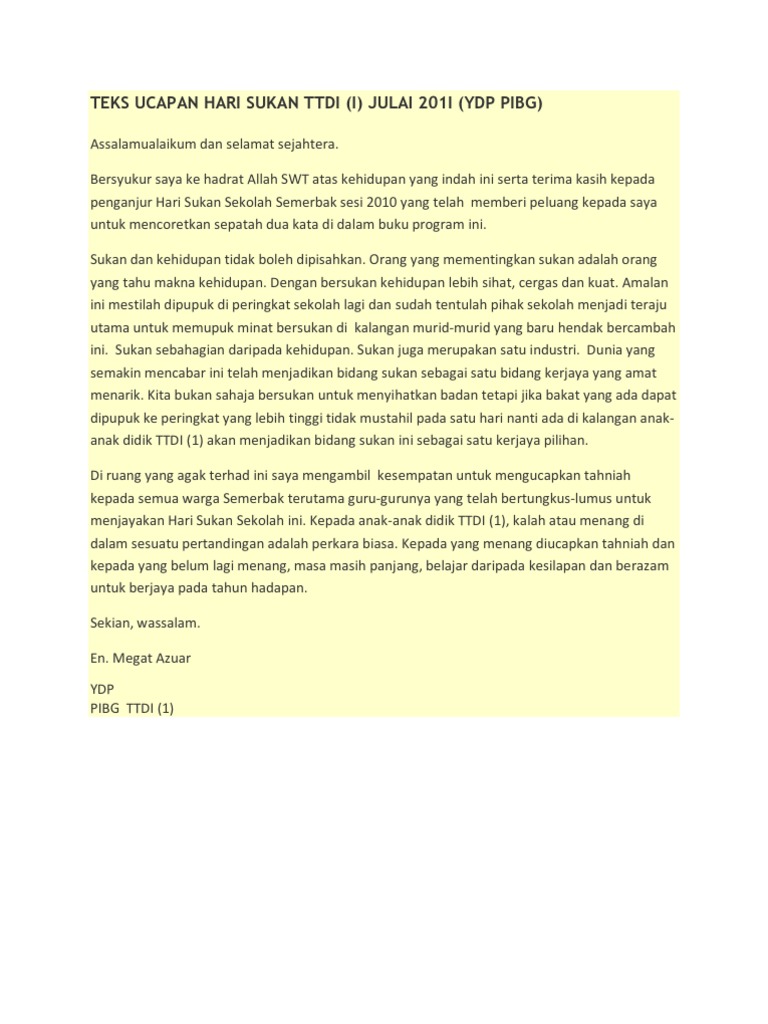 Contoh Surat Majlis Penyelenggaraan Luar Kawasan Sekolah
