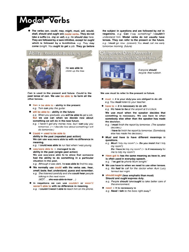 Modal Verbs 1 Pdf