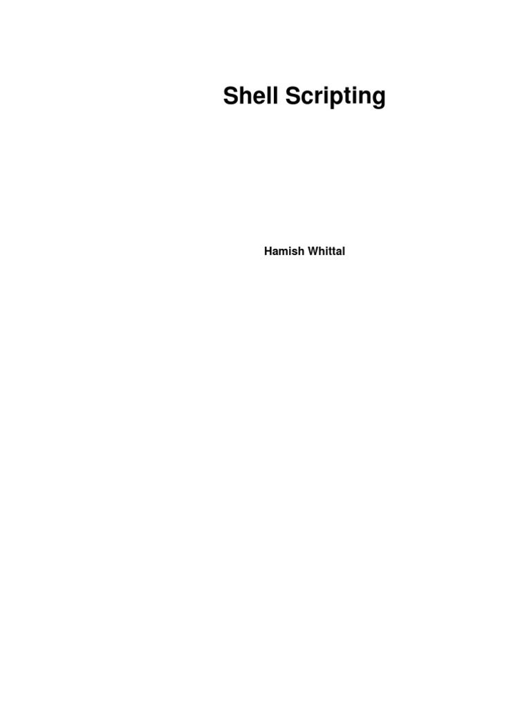 Shell Scripting | PDF | Superuser | Command Line Interface