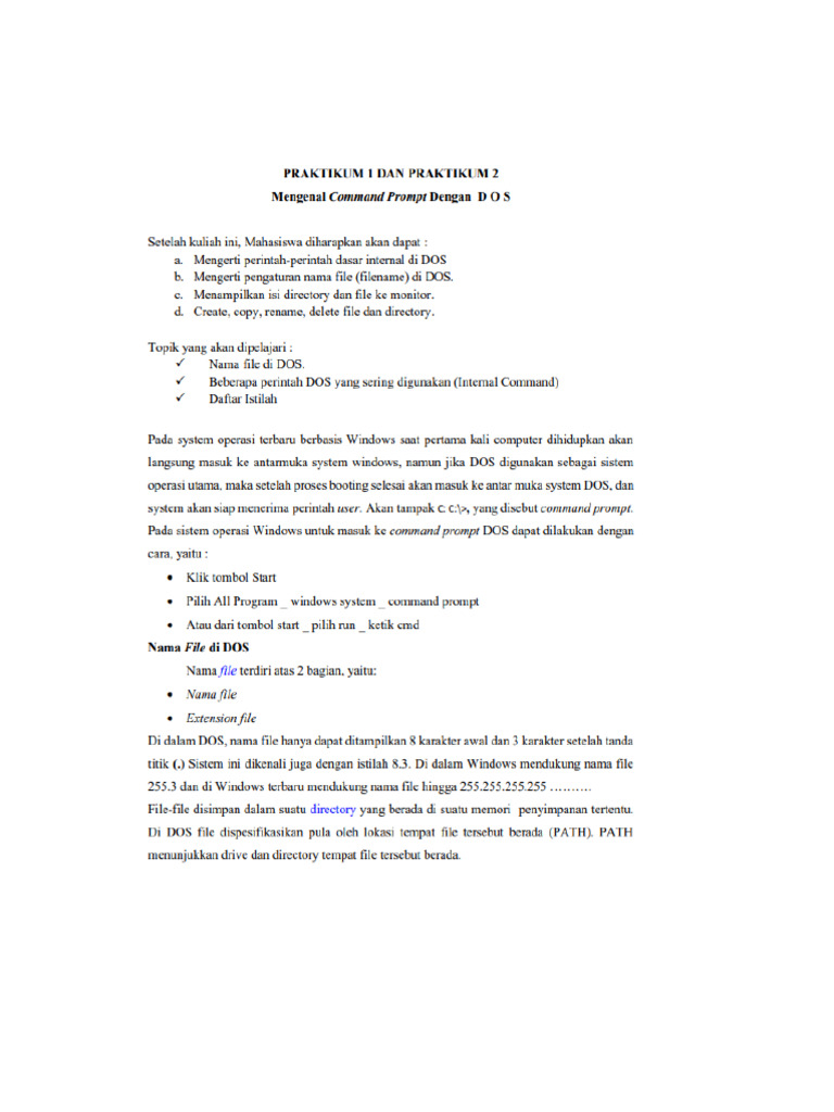 Modul 1 Dan 2 Sistem Operasi | PDF