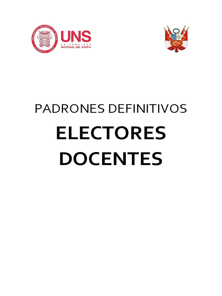 Padrones Definitivos Electores Docentes | PDF