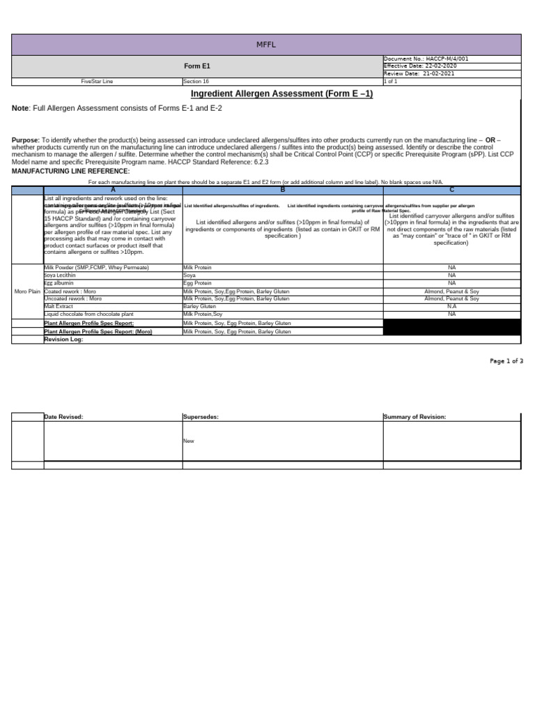 Form E1 E2 | PDF