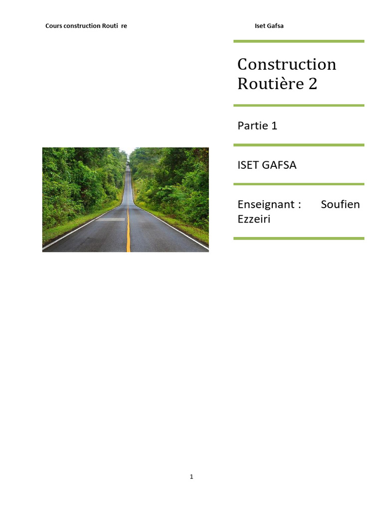 Construction Routiere 2-Partie 1 | PDF
