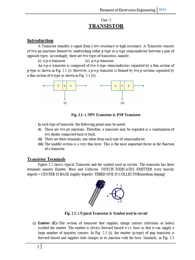 Module 2 BJT NOTES | PDF