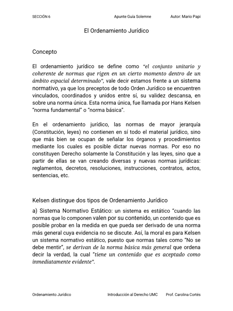 Ordenamiento Jurídico Mario Papi Apunte n3 | PDF | Ley Pública | Derecho