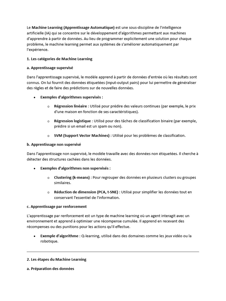 Le Machine Learning | PDF | Computers | Teaching Mathematics