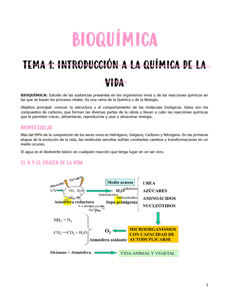 Resumen Bioquímica Completo | PDF