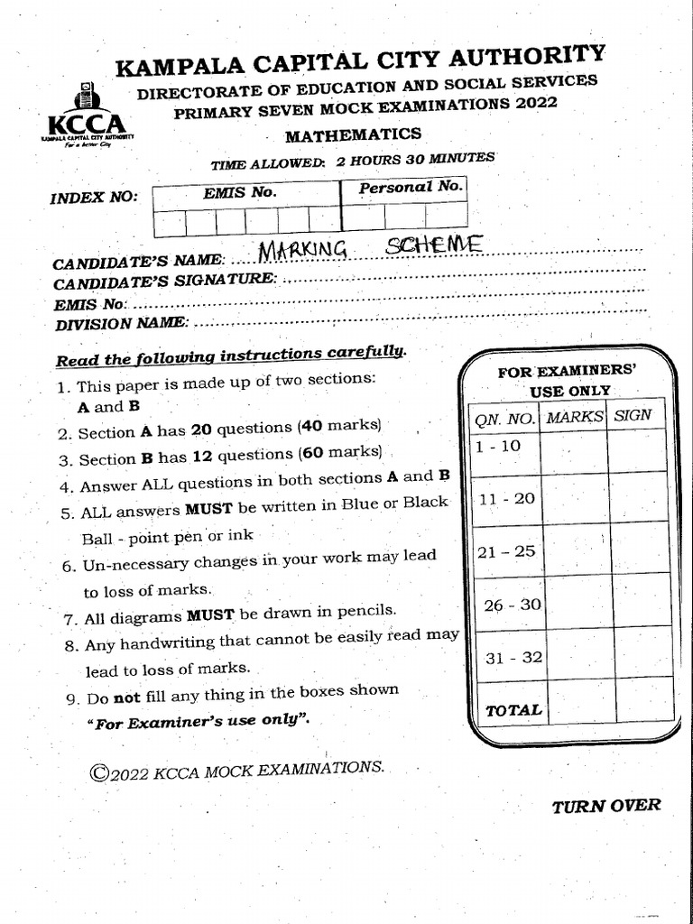 Kcca MTC Guide | PDF