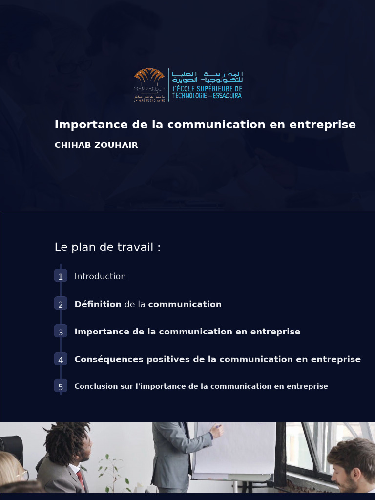 Importance de La Communication en Entreprise | PDF | Évolution de carrière