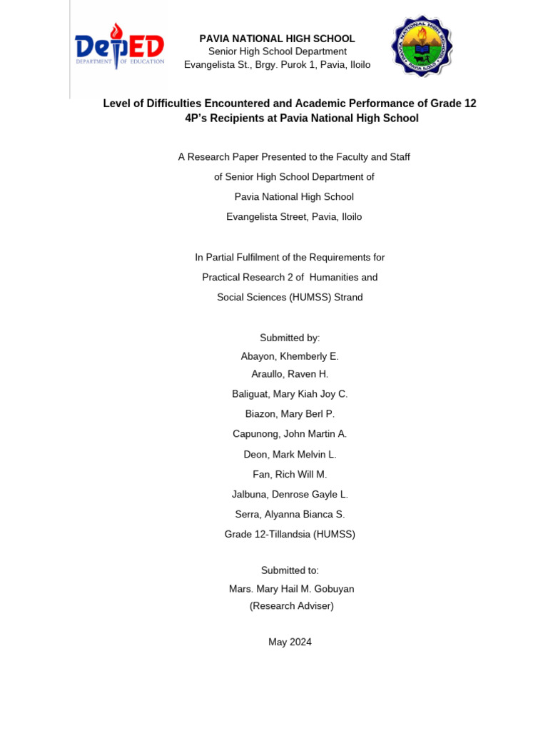 Sample Title Page Final | PDF