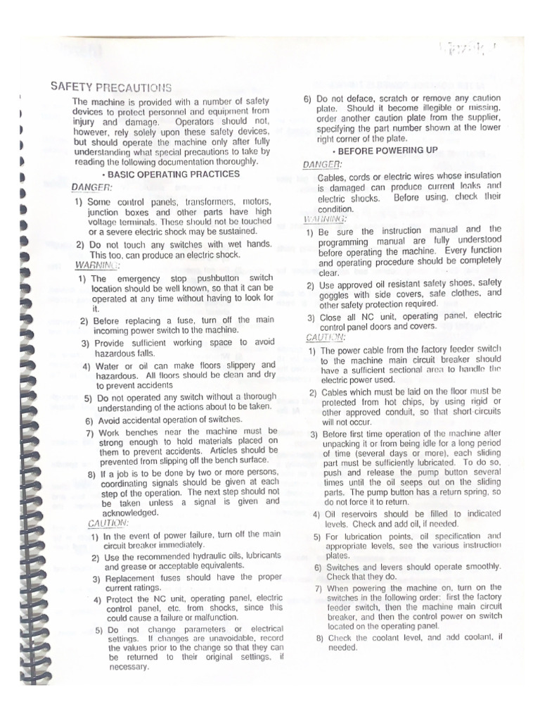 Safety Precautions | PDF