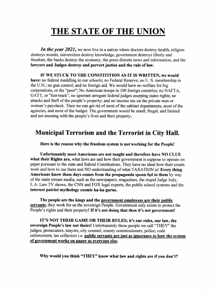 The State of The Union 2021 | PDF