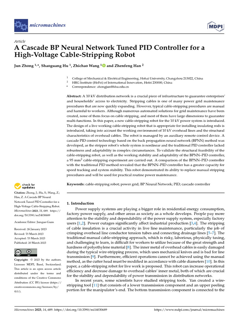 A Cascade BP Neural Network Tuned PID Controller F | PDF | Artificial ...