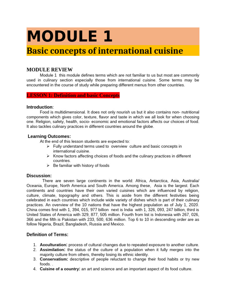 Introduction to International Cuisine | PDF | Cuisine | Wellness