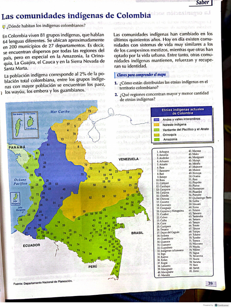 Comunidades Indígenas en Colombia 6º | PDF