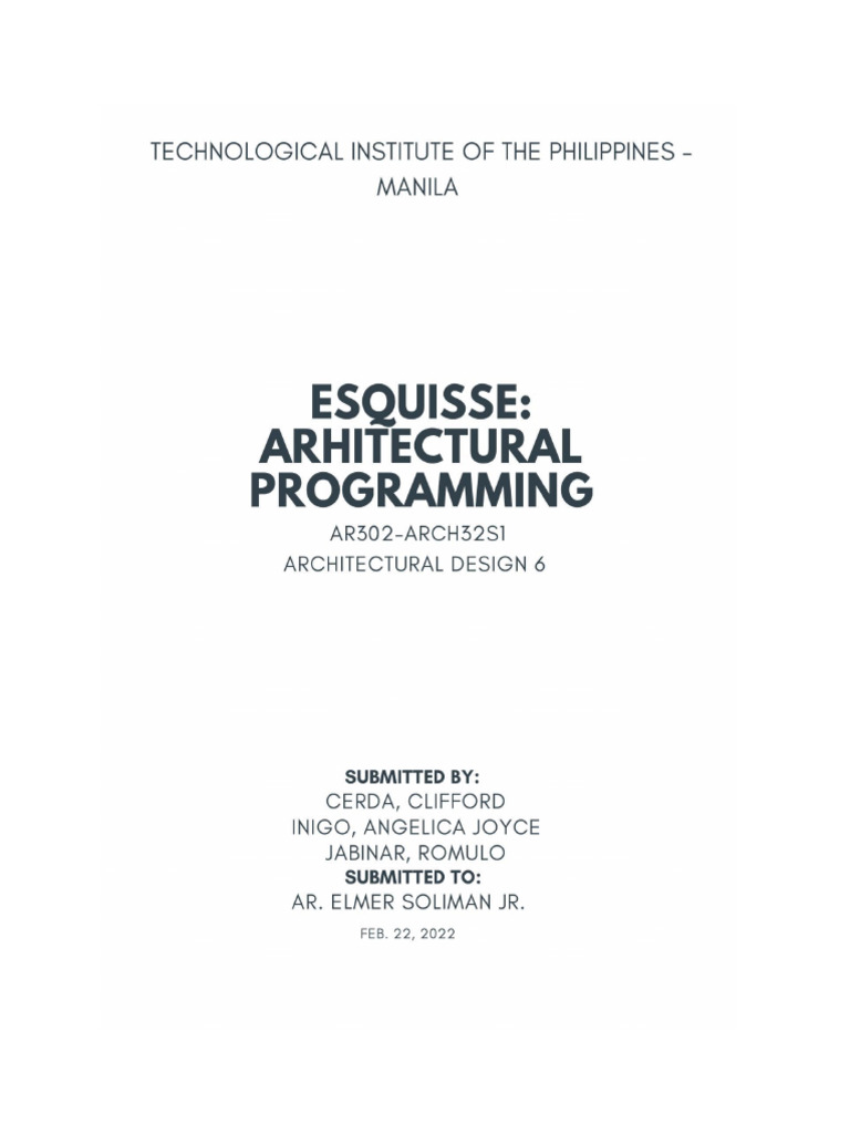 Architectural Programming PDF Architectural Programming PDF