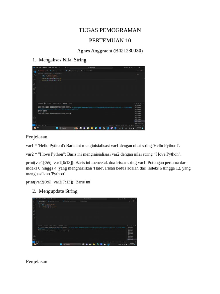 Tugas Pemograman 10 Soal | PDF