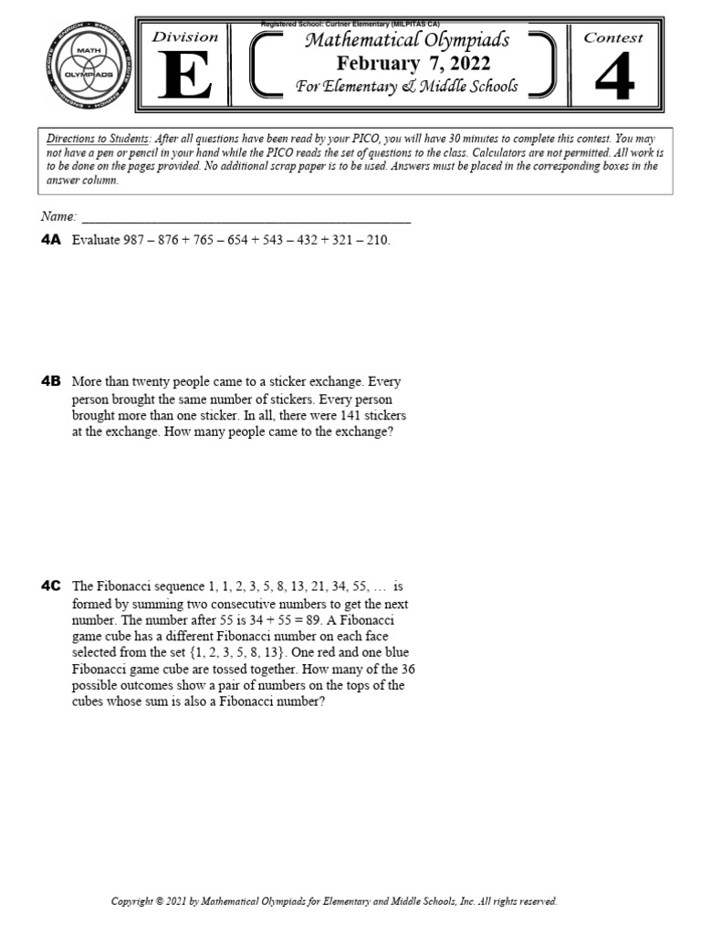 Practice Problem 21 22-Part-4 | PDF | Mathematics