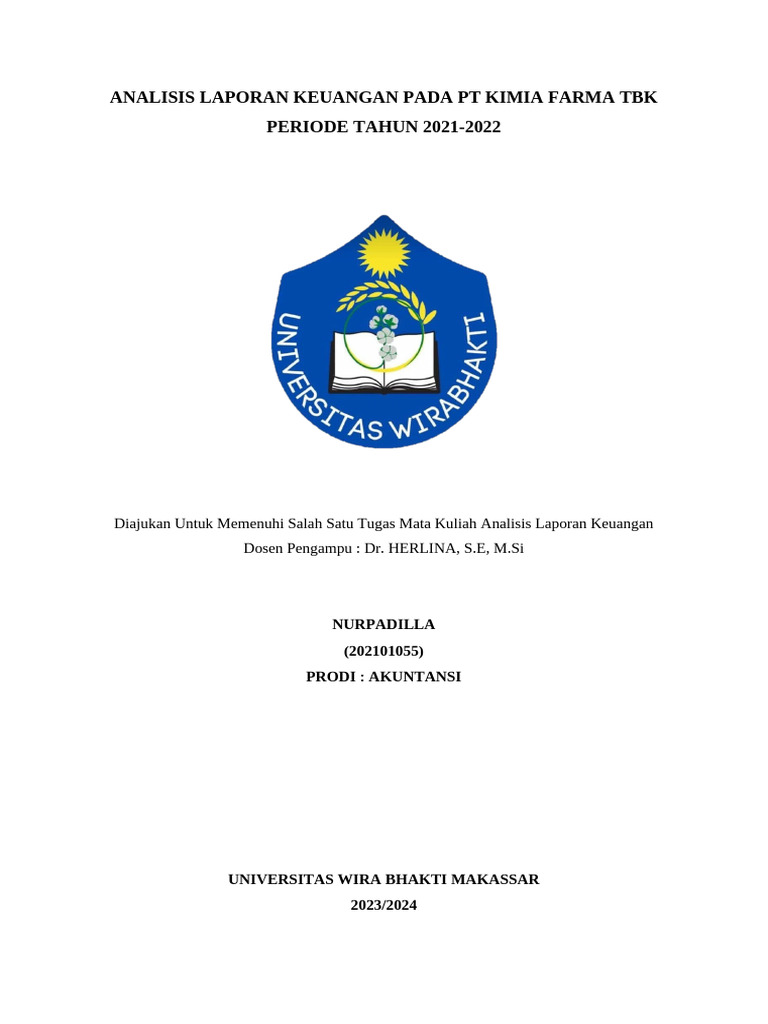 Analisis LK Pada PT Kimia Farma TBK | PDF