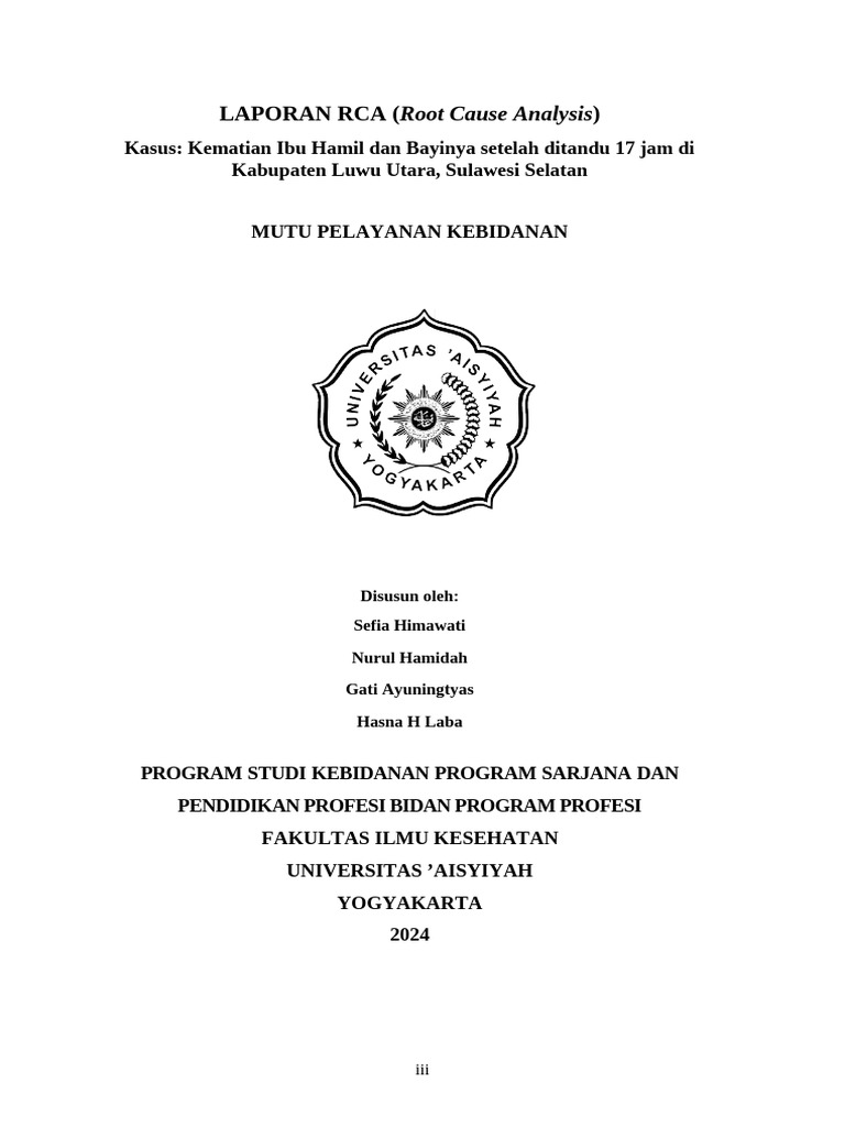 Laporan Rca Kelompok 2 Edit-1 | PDF