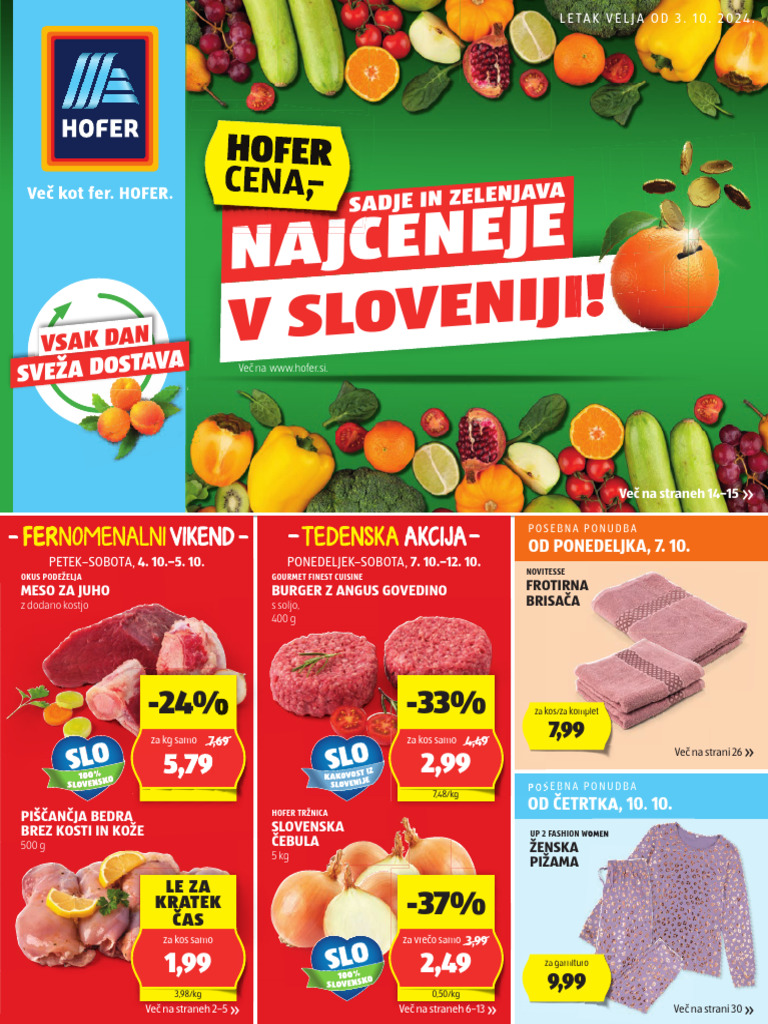 HOFER - Letak KT41 2024 - Sadje in Zelenjava Najceneje V Sloveniji | PDF