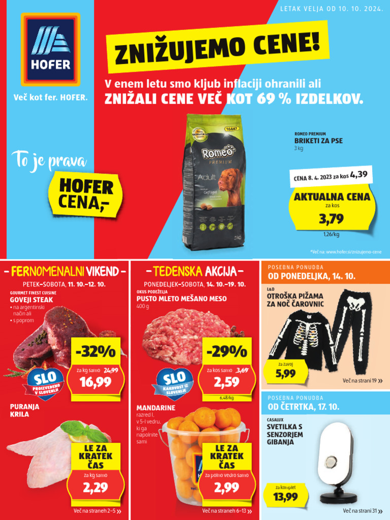 HOFER - Letak KT42 2024 - Znižujemo Cene | PDF