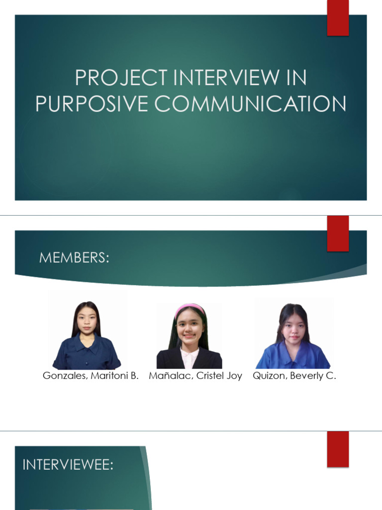 Project Interview | PDF