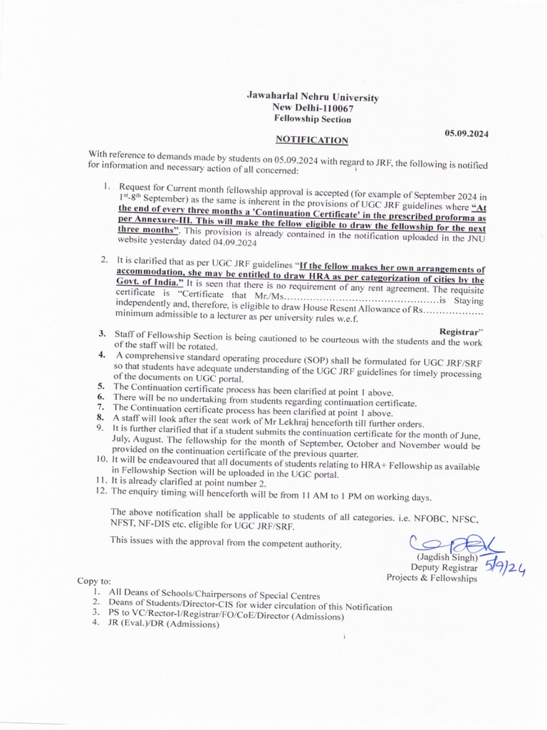 Notification JRF 04092024 | PDF