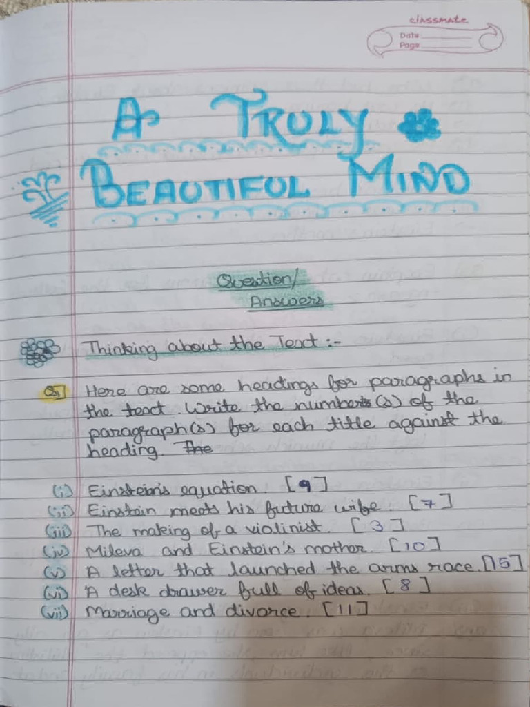 Beautiful Mind in Calligraphy | PDF