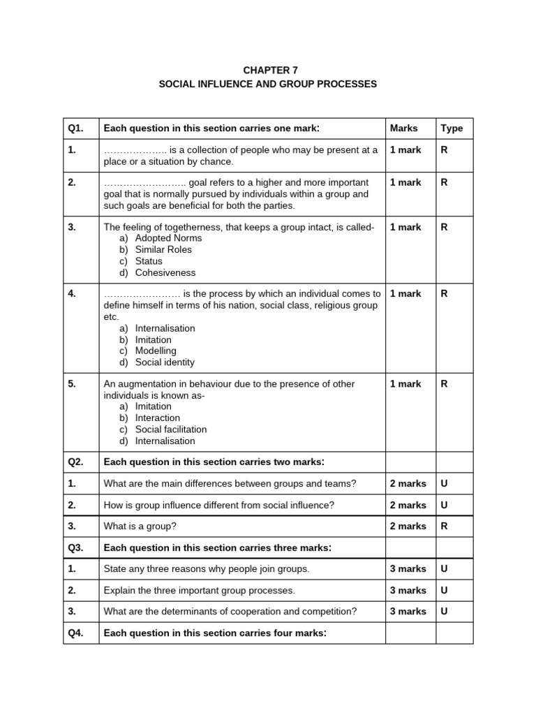 Chapter+7 +Social+Influence+and+Group+Processes | PDF