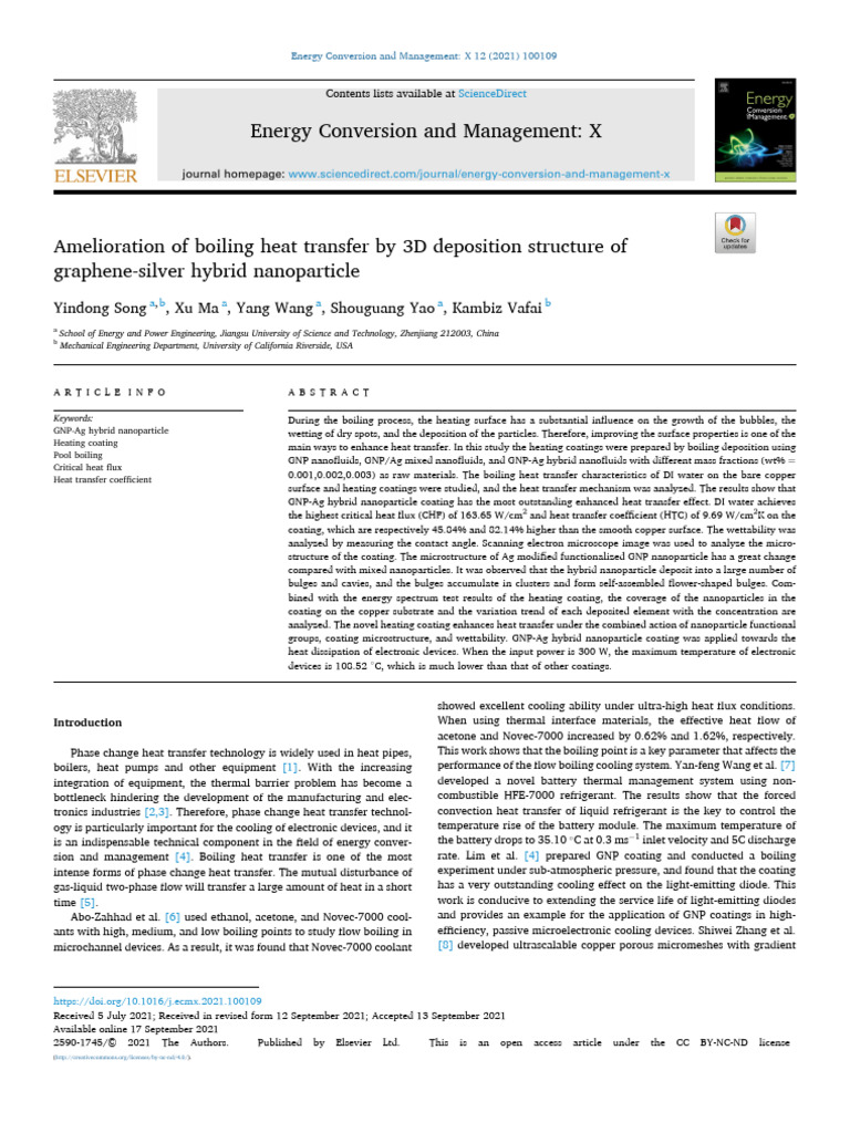 Amelioration of Boiling Heat Transfer by 3D Depositio 2021 Energy ...