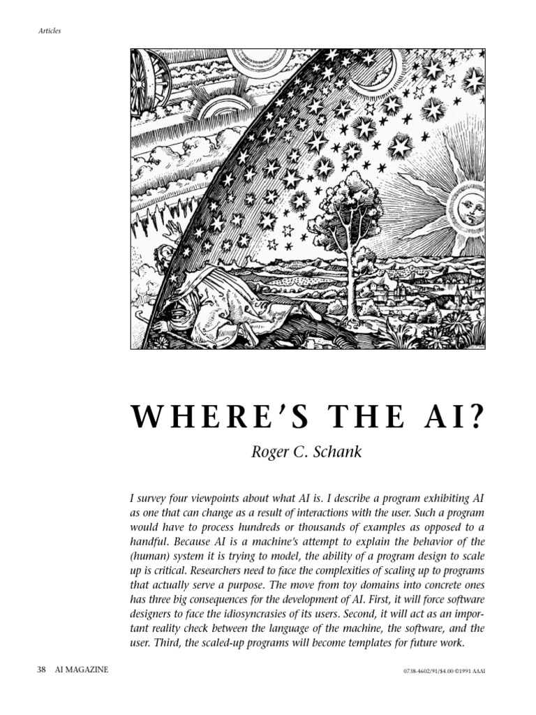 AI Magazine - 1991 - Schank - WHERE S THE AI | PDF