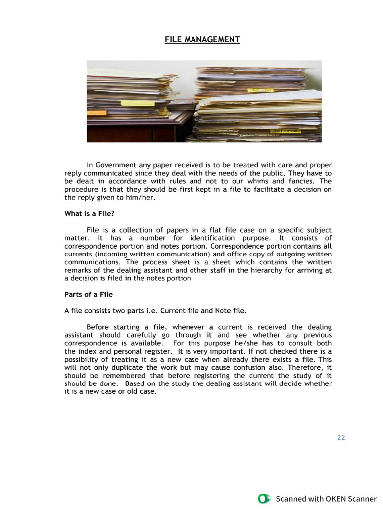 File Maintenance in Govt. Office Instructions | PDF