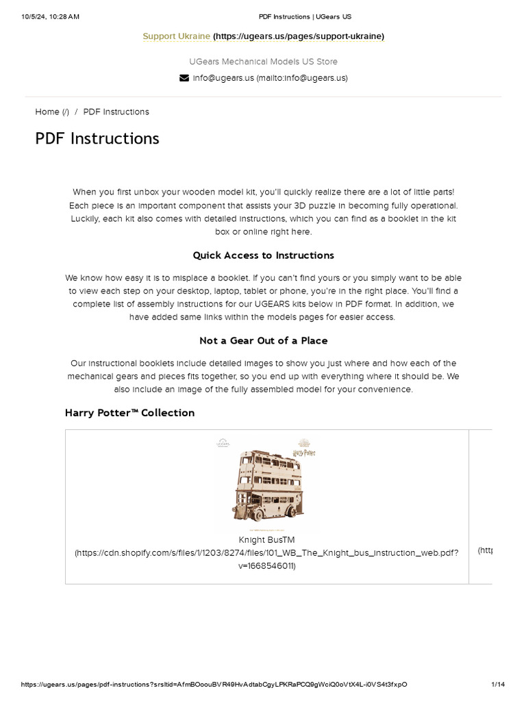 PDF Instructions - UGears US | PDF