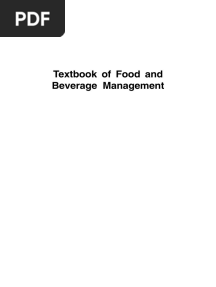 Textbook of Food and Beverage Management Sudhir Annas Archive Libgenrs NF 2514221