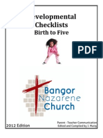 Developmental Checklist 2012