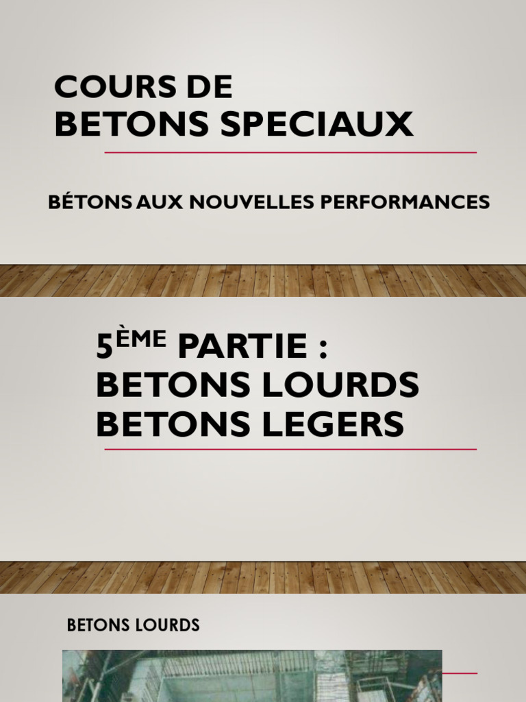Bs Partie 6 Les Autres Betons | PDF