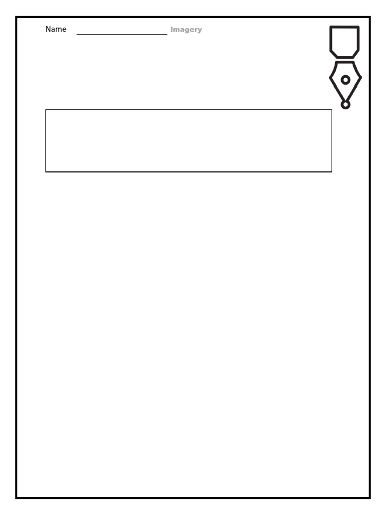 Worksheet 1 For Imagery | PDF