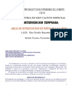 Areas de Intervención para Niños de 0 A 3 Años