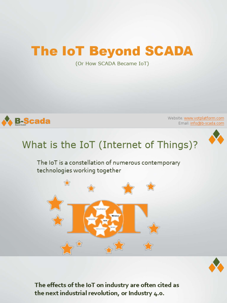 Iot Week 13 Lecture 2 Scada Systems And Fourth Industrial Revolution