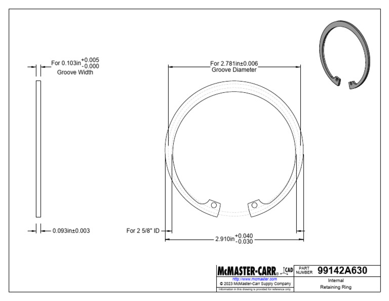 99142A630 - Internal Retaining Ring | PDF