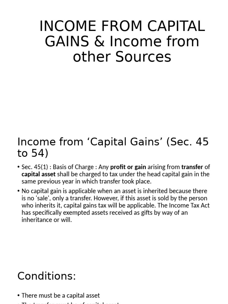 Income From Other Sources | PDF