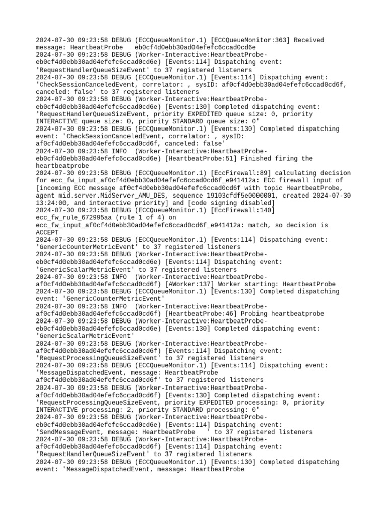 MidServer AMU DES (2024-07!30!09h23m58s) (Empty) Agent0.Log | PDF