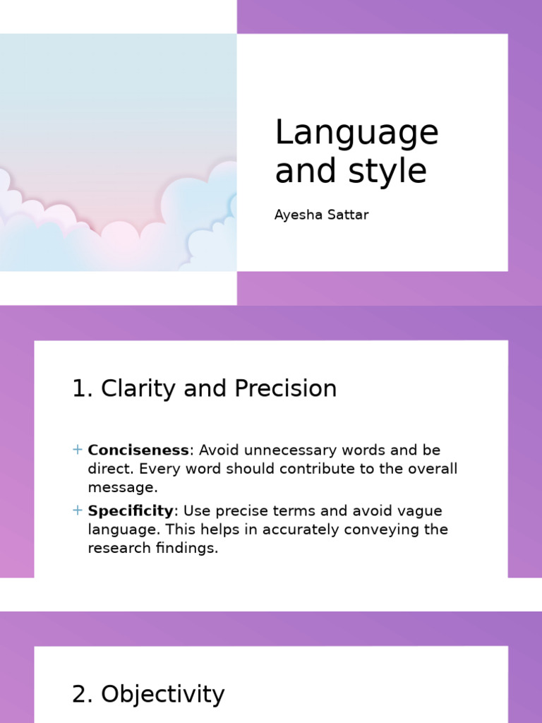 Language and Style | PDF