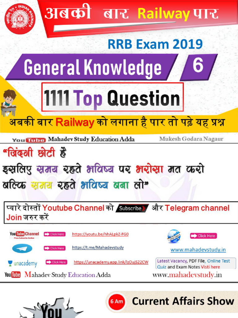 General Knowledge Part 6 | PDF