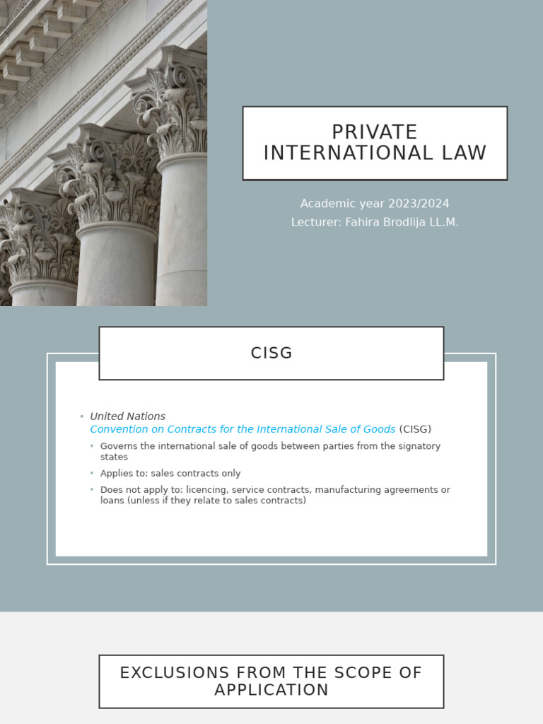 Private International Law - Key Legal Instruments | PDF