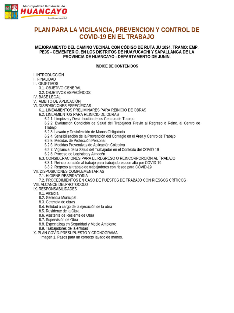 Plan para La Vigilancia Prevencion y Control de Covid 19 | PDF